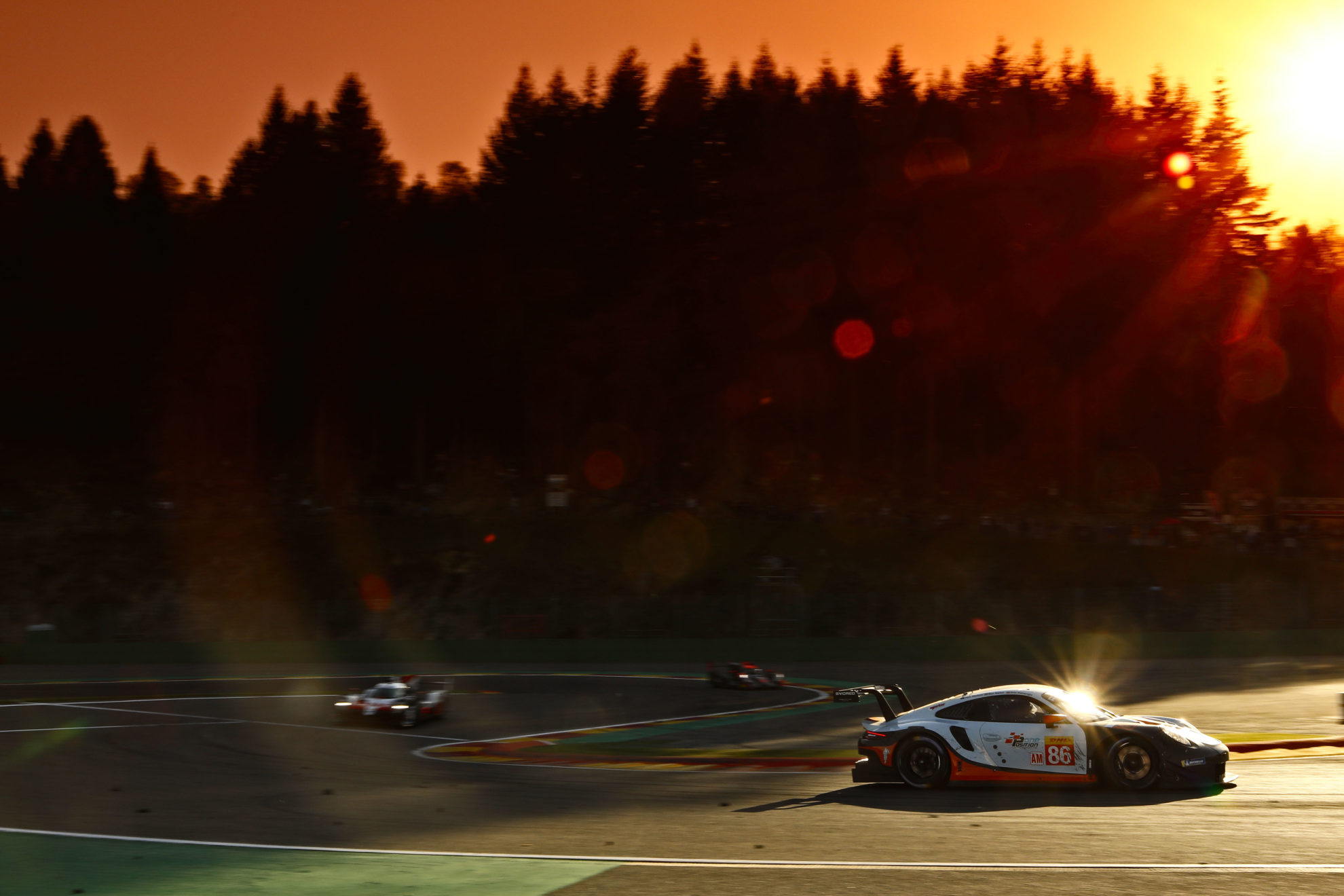 Ben Barker driving the Porsche 911 RSR in Spa