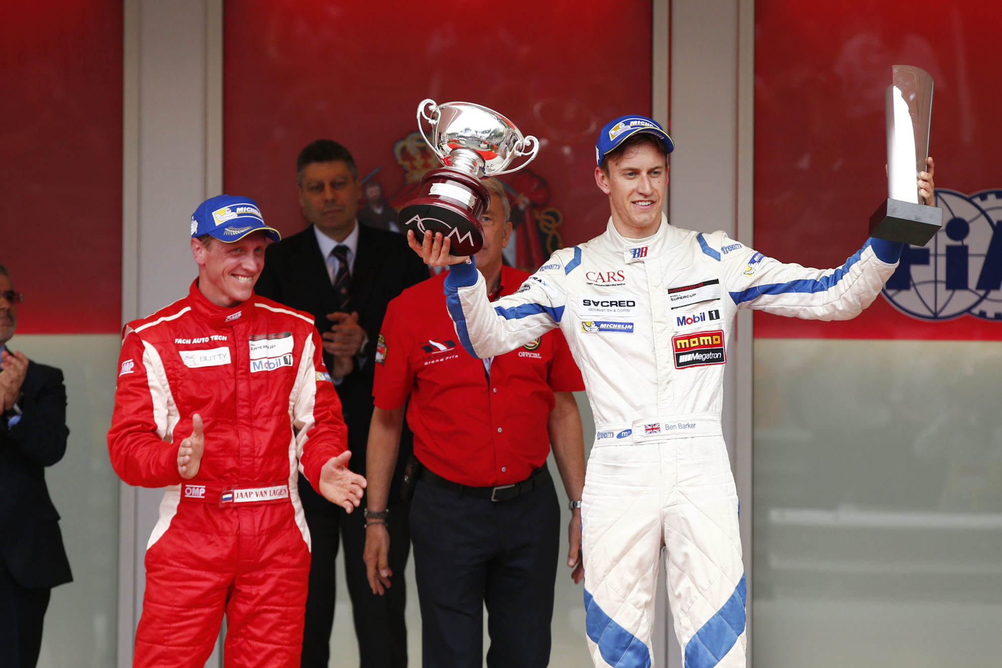 Jaap van Lagen (NL) Ben Barker (GB) Porsche Mobil 1 Supercup Monaco 2015