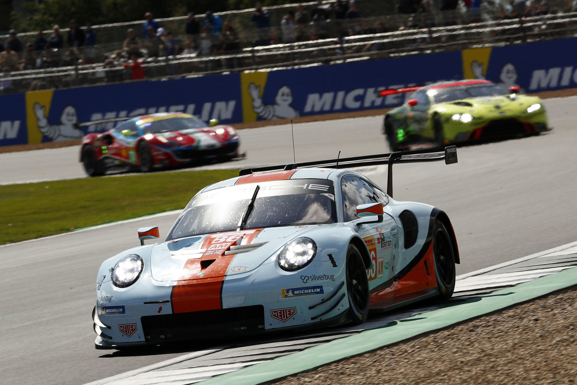 Ben Barker driving on Silverstone Track